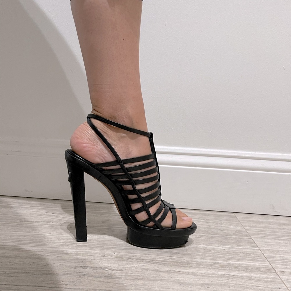 Balenciaga black platform strappy sandals 38.5
